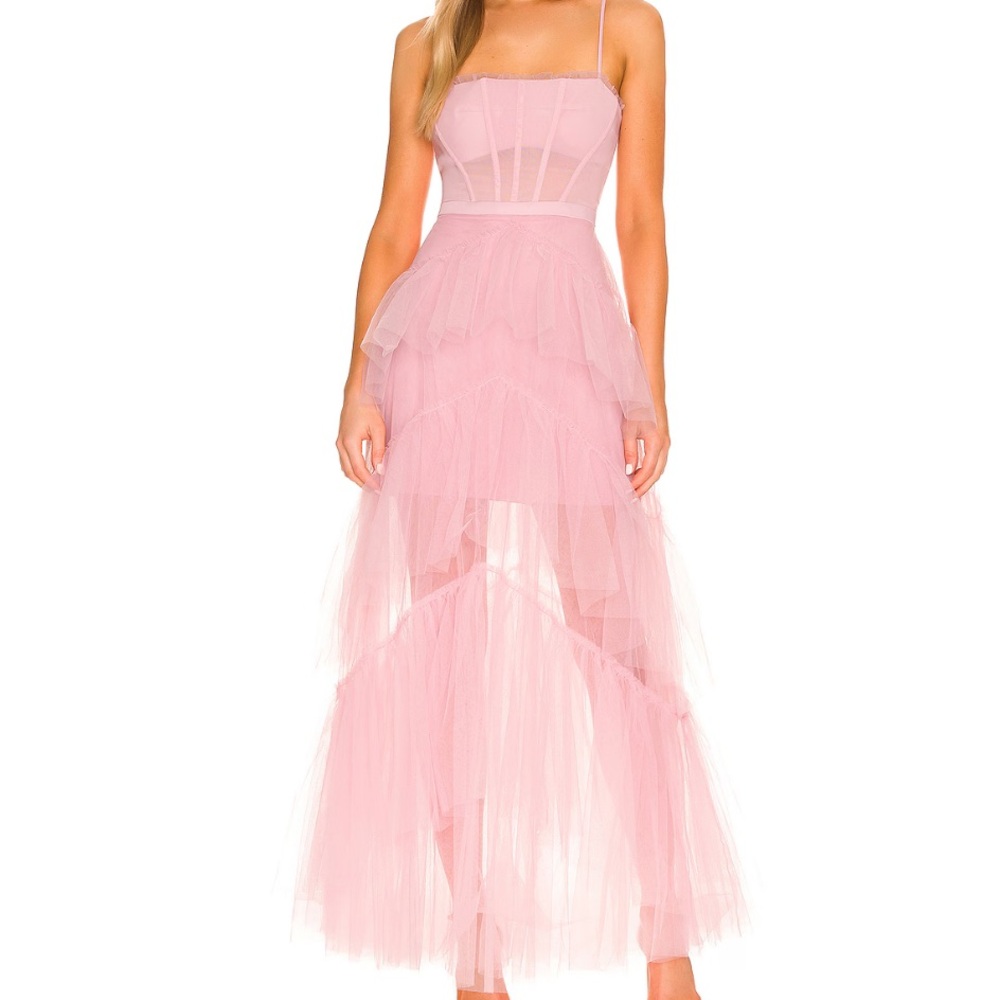 BCBG x Corset Tulle Gown in Pink size 2